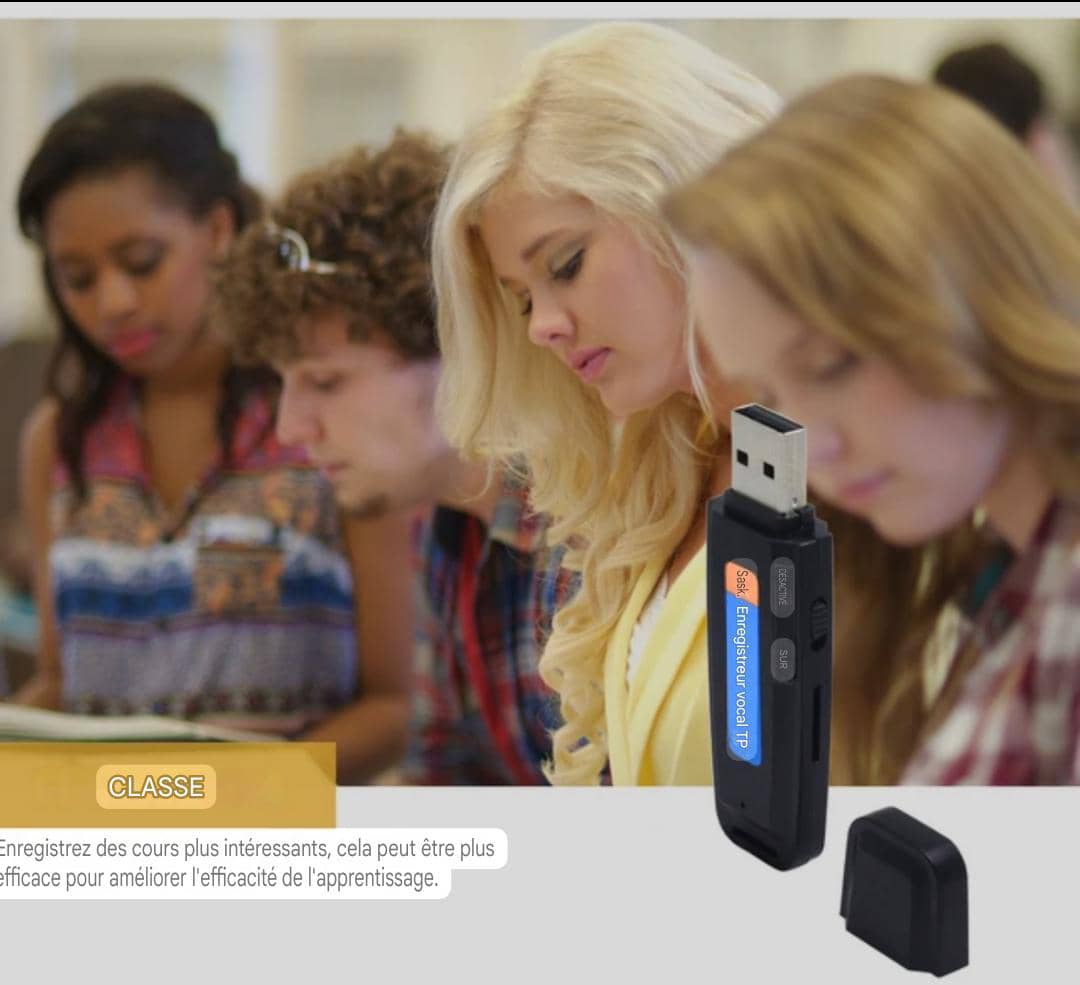 Enregistreur vocal USB 32 Go multifonction