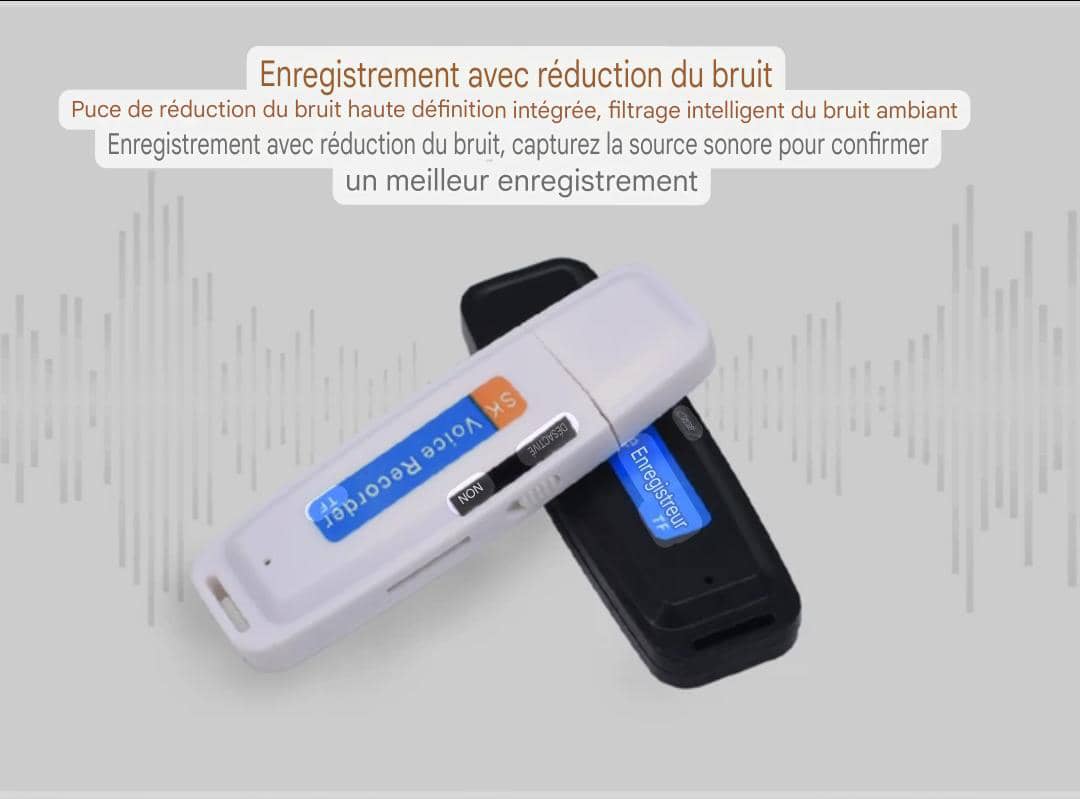 Enregistreur vocal USB 32 Go multifonction