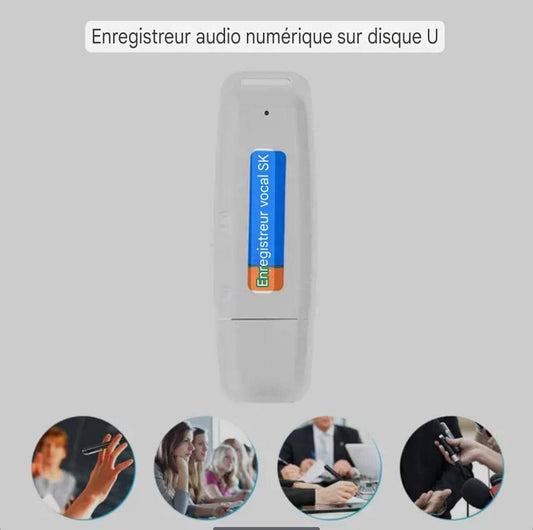 Enregistreur vocal USB 32 Go multifonction